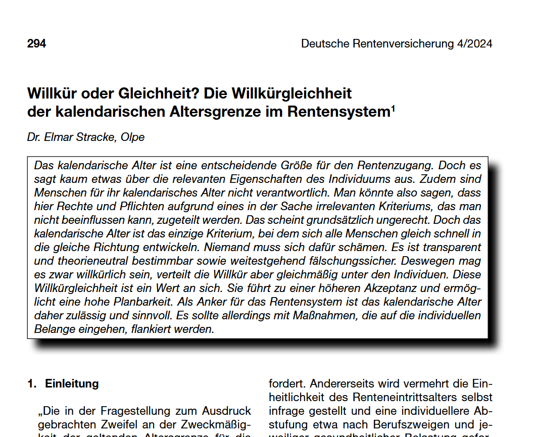 Altersgrenzen: Willkür, Gleichheit oder Willkürgleichheit?